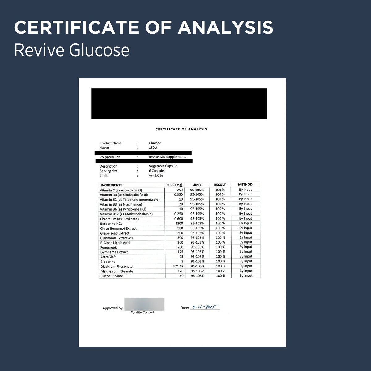 Revive MD Glucose Support – Bloedsuiker & Metabolisme