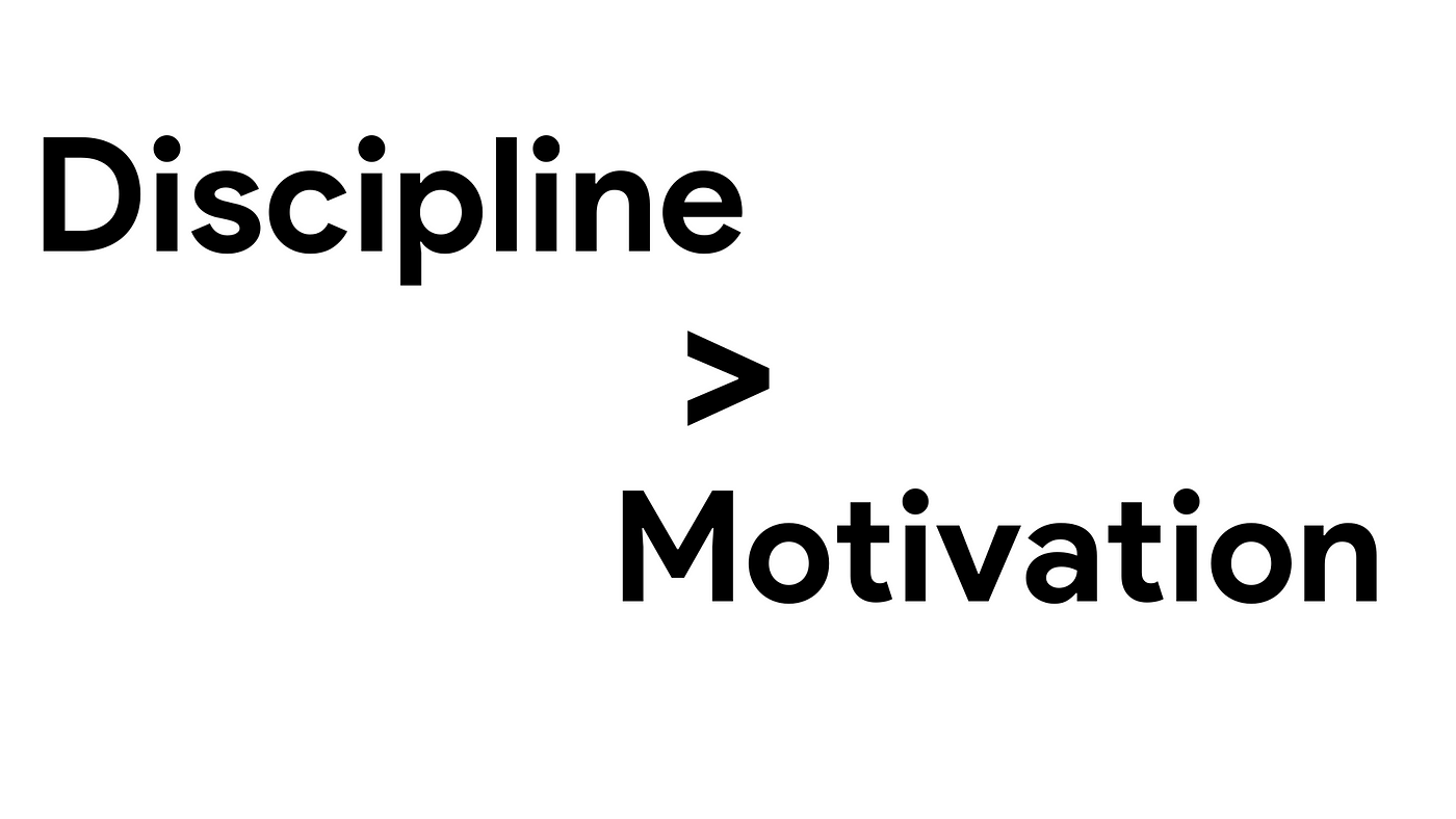 discipline > motivation Blog
