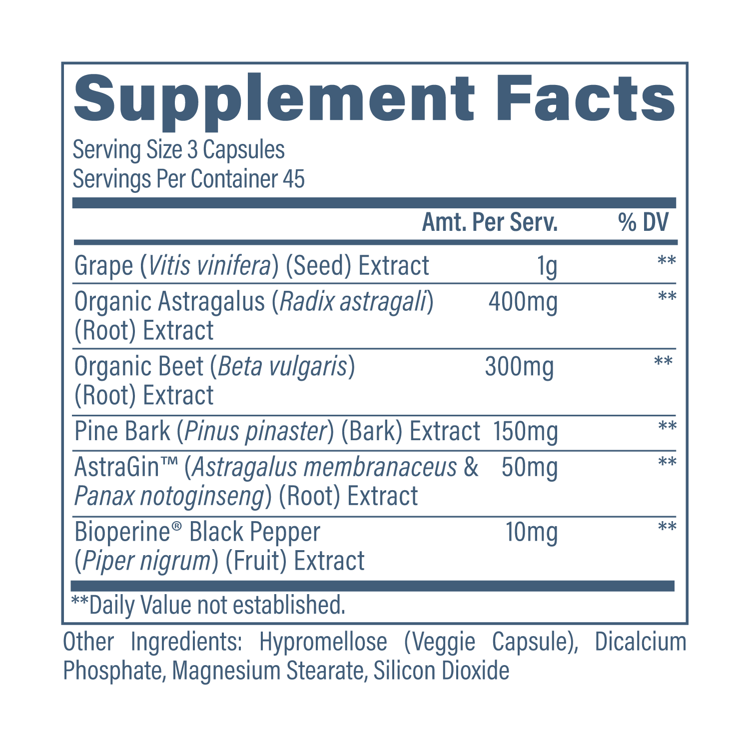 Revive MD Kidney Support - Supplement Facts